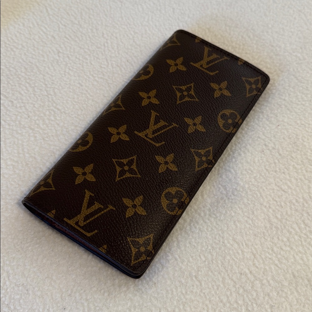 Louis Vuitton Long Wallet Monogram Portefeuille Brazza Brown - Picture 2 of 7